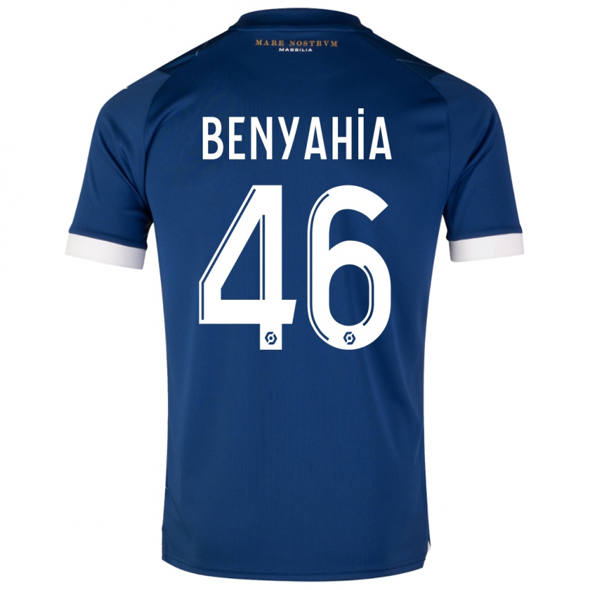 Homem Camisola Aylan Benyahia-Tani #46 Azul Escuro Alternativa 2023/24 Camisa