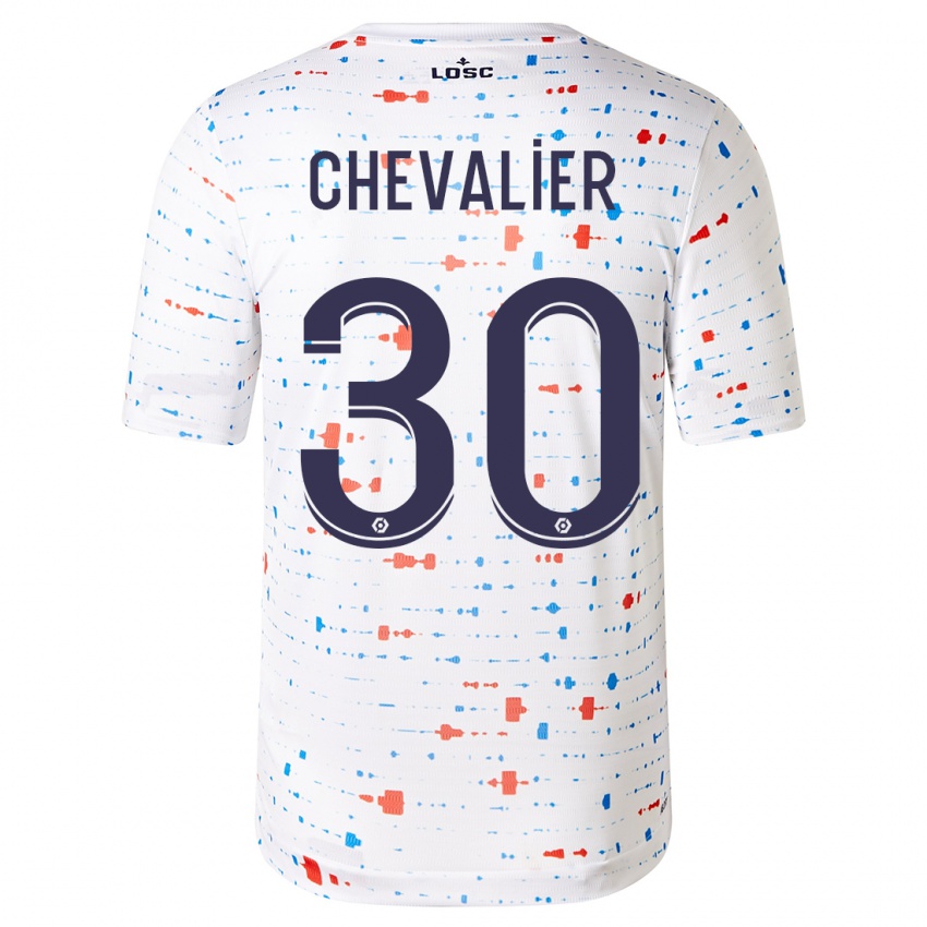 Homem Camisola Lucas Chevalier #30 Branco Alternativa 2023/24 Camisa