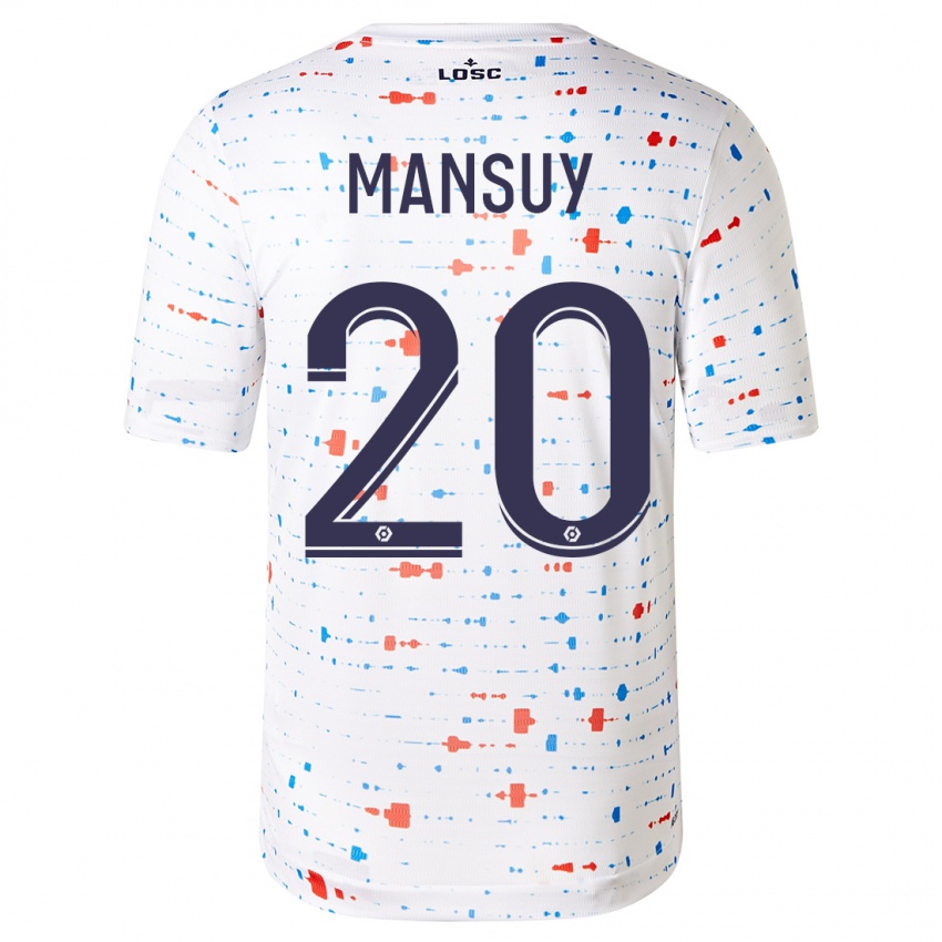 Homem Camisola Heloise Mansuy #20 Branco Alternativa 2023/24 Camisa