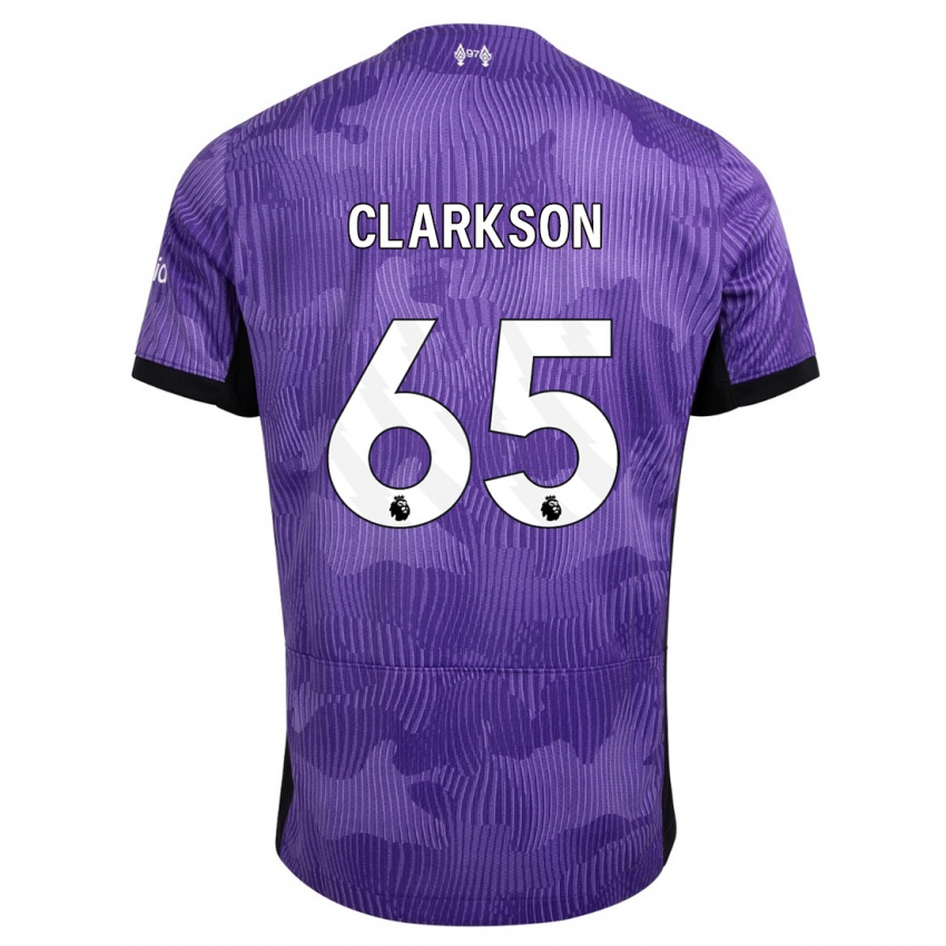 Homem Camisola Leighton Clarkson #65 Roxo Terceiro 2023/24 Camisa