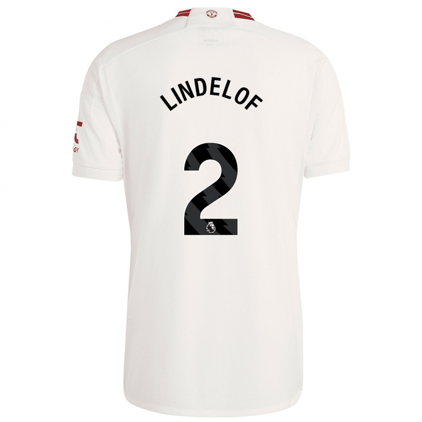 Homem Camisola Victor Lindelof #2 Branco Terceiro 2023/24 Camisa