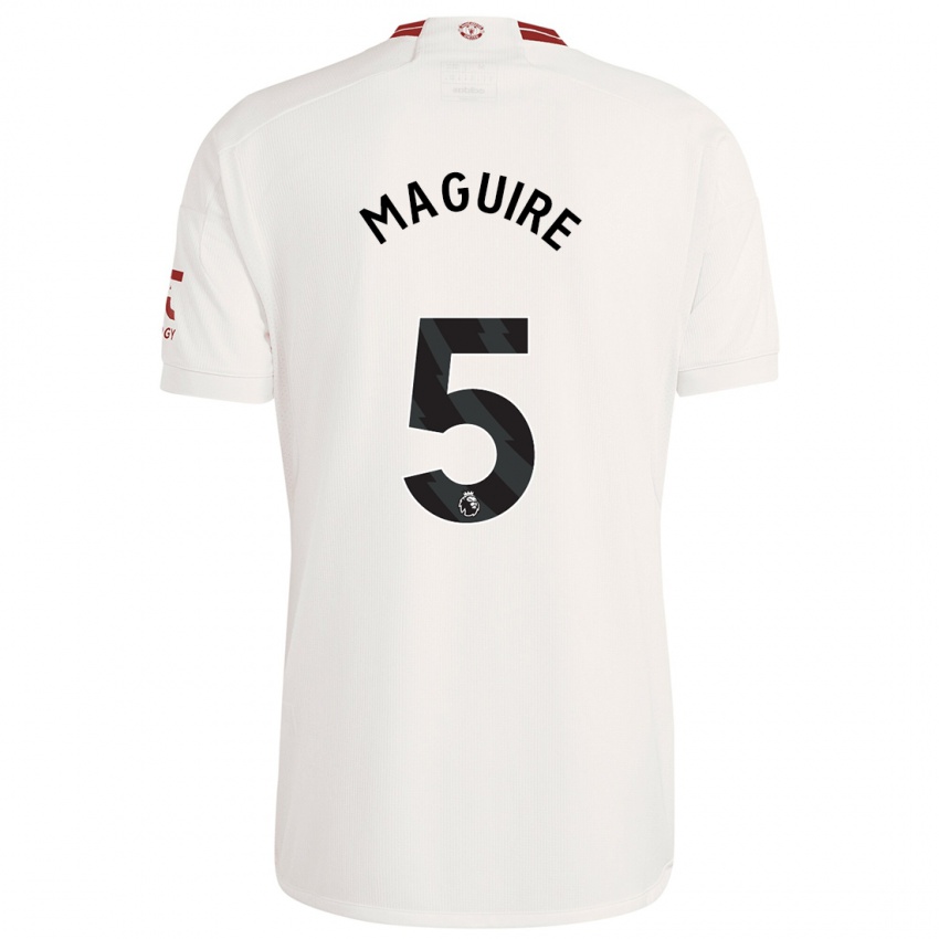 Homem Camisola Harry Maguire #5 Branco Terceiro 2023/24 Camisa