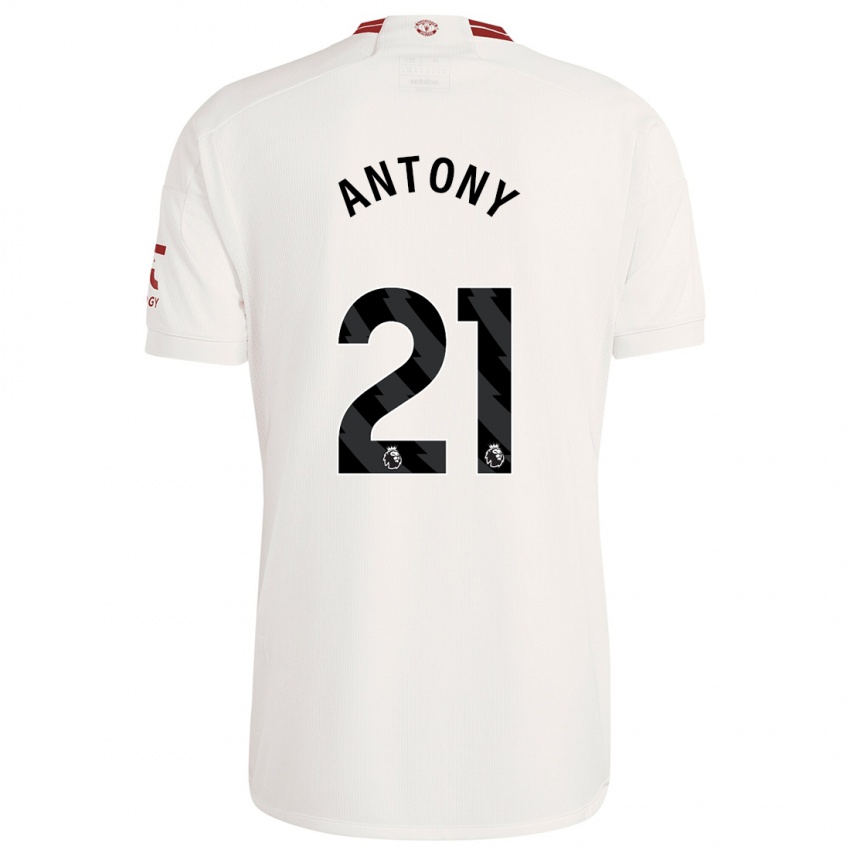 Homem Camisola Antony #21 Branco Terceiro 2023/24 Camisa