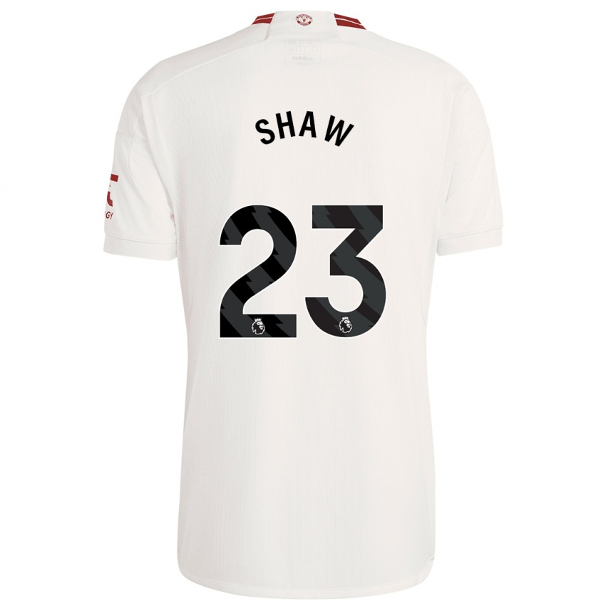 Homem Camisola Luke Shaw #23 Branco Terceiro 2023/24 Camisa