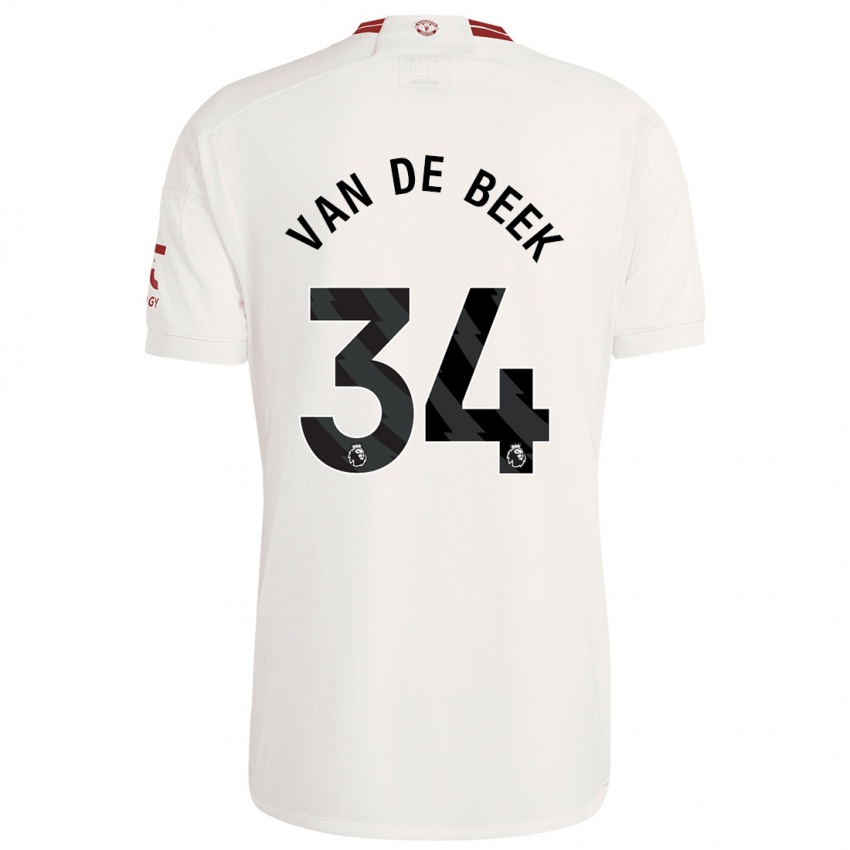 Homem Camisola Donny Van De Beek #34 Branco Terceiro 2023/24 Camisa