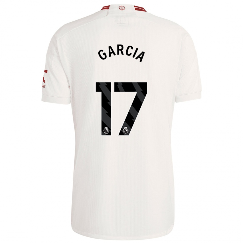 Homem Camisola Lucia Garcia #17 Branco Terceiro 2023/24 Camisa