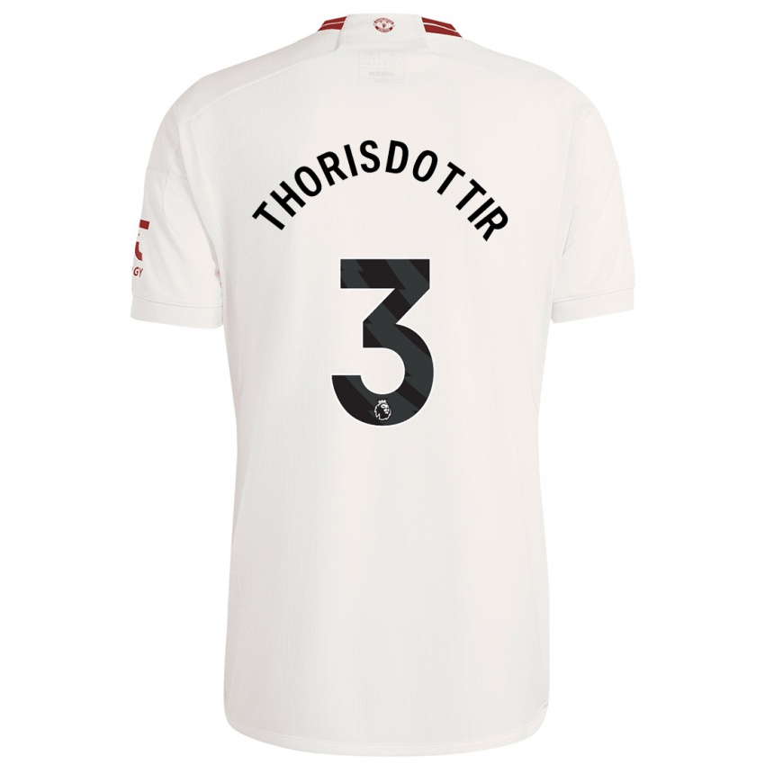 Homem Camisola Maria Thorisdottir #3 Branco Terceiro 2023/24 Camisa