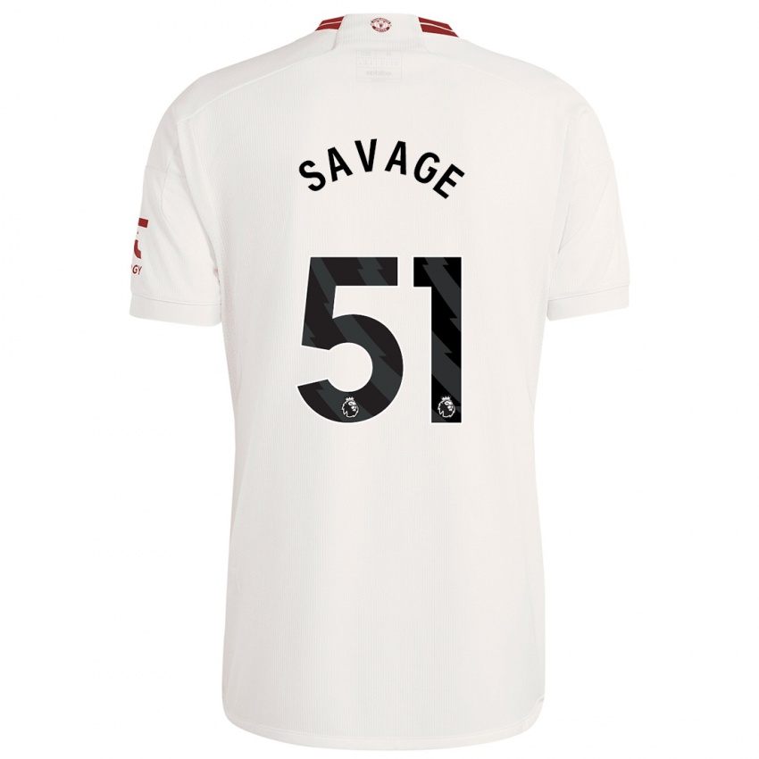 Homem Camisola Charlie Savage #51 Branco Terceiro 2023/24 Camisa