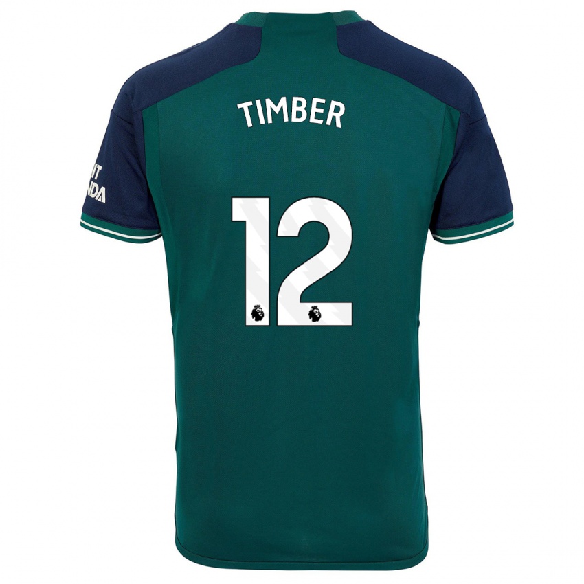 Homem Camisola Jurrien Timber #12 Verde Terceiro 2023/24 Camisa