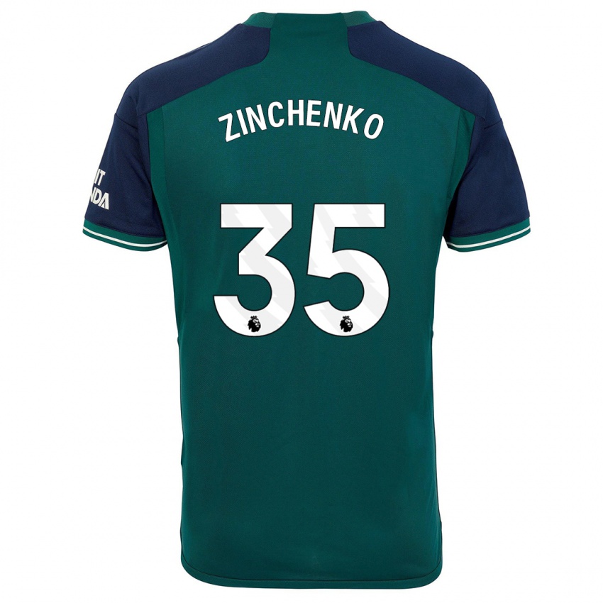 Homem Camisola Oleksandr Zinchenko #35 Verde Terceiro 2023/24 Camisa