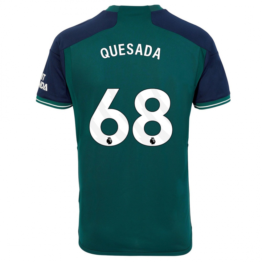 Homem Camisola Elián Quesada #68 Verde Terceiro 2023/24 Camisa