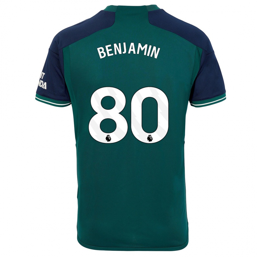 Homem Camisola Omari Benjamin #80 Verde Terceiro 2023/24 Camisa