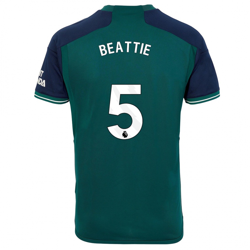 Homem Camisola Jen Beattie #5 Verde Terceiro 2023/24 Camisa