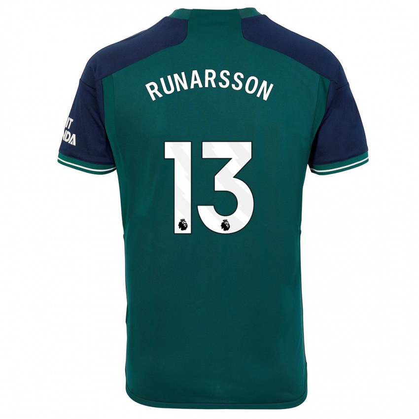 Homem Camisola Runar Alex Runarsson #13 Verde Terceiro 2023/24 Camisa