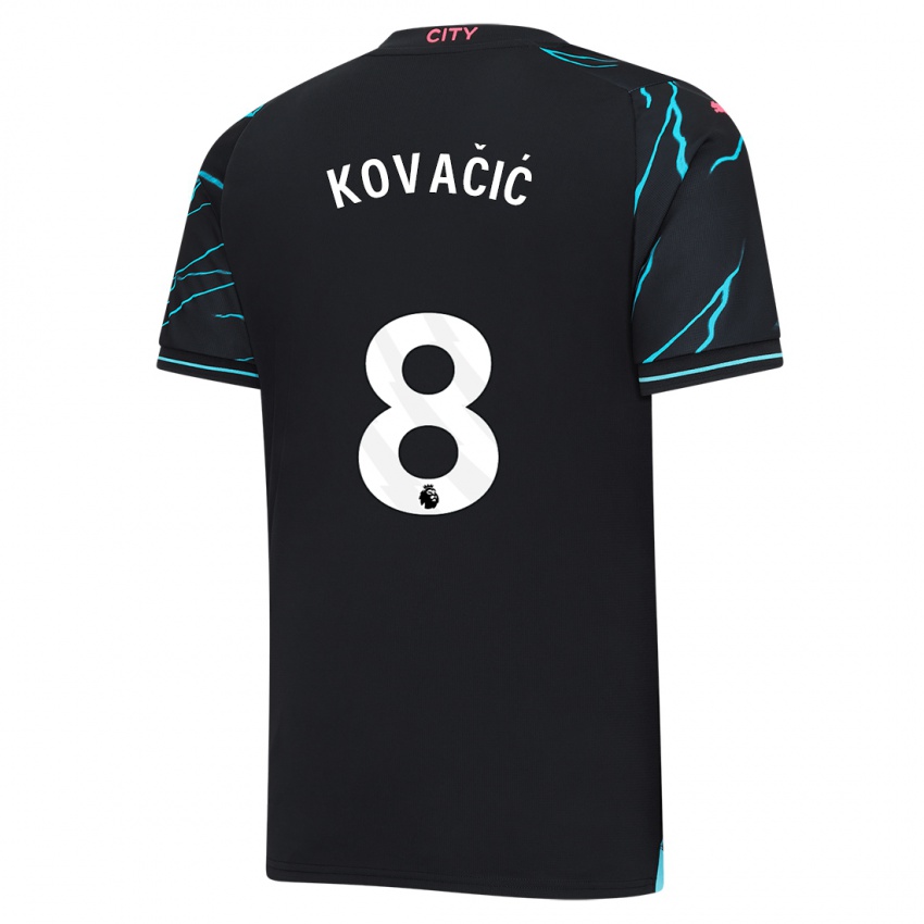 Homem Camisola Mateo Kovacic #8 Azul Escuro Terceiro 2023/24 Camisa