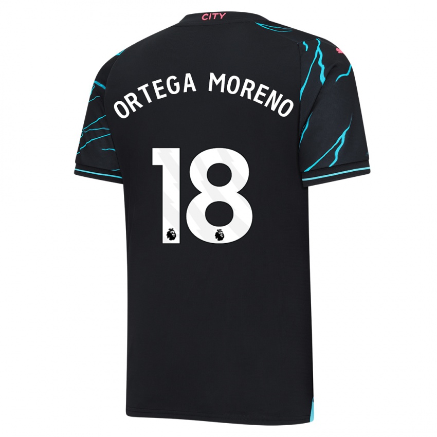 Homem Camisola Stefan Ortega Moreno #18 Azul Escuro Terceiro 2023/24 Camisa
