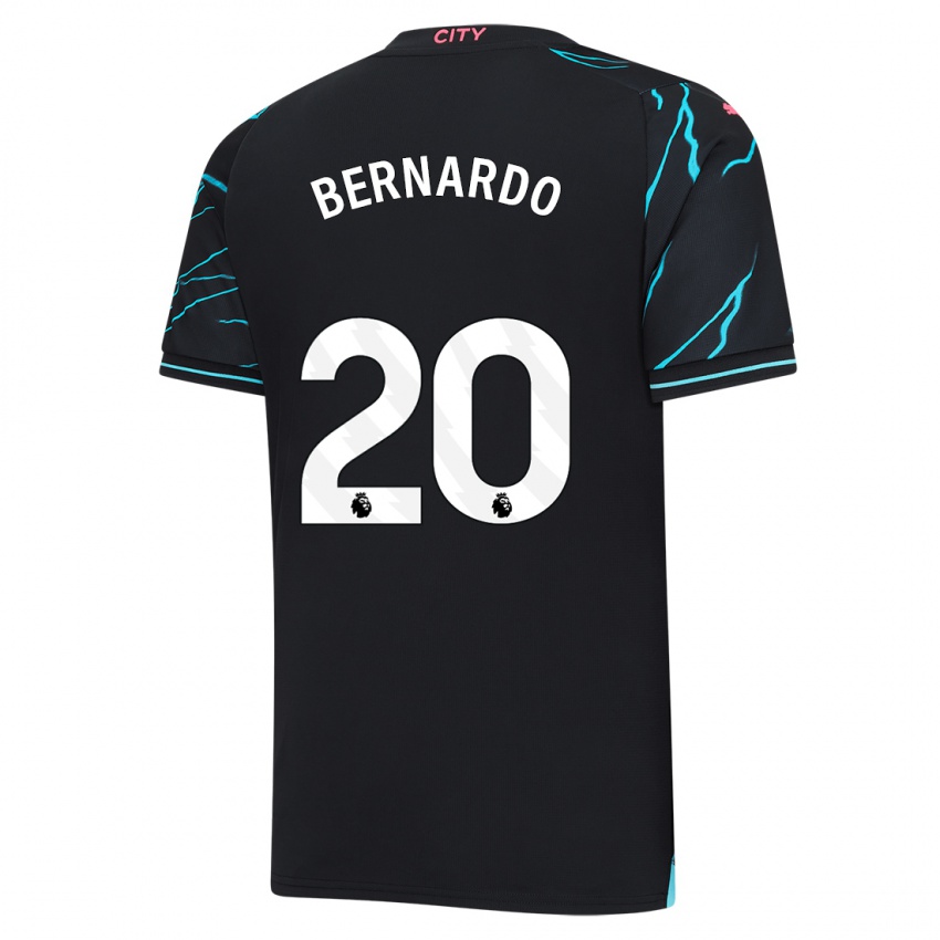 Homem Camisola Bernardo Silva #20 Azul Escuro Terceiro 2023/24 Camisa