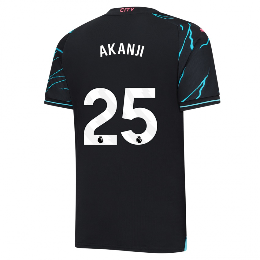 Homem Camisola Manuel Akanji #25 Azul Escuro Terceiro 2023/24 Camisa