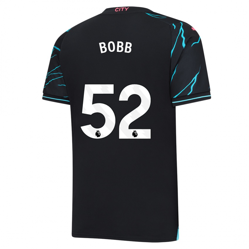 Homem Camisola Oscar Bobb #52 Azul Escuro Terceiro 2023/24 Camisa