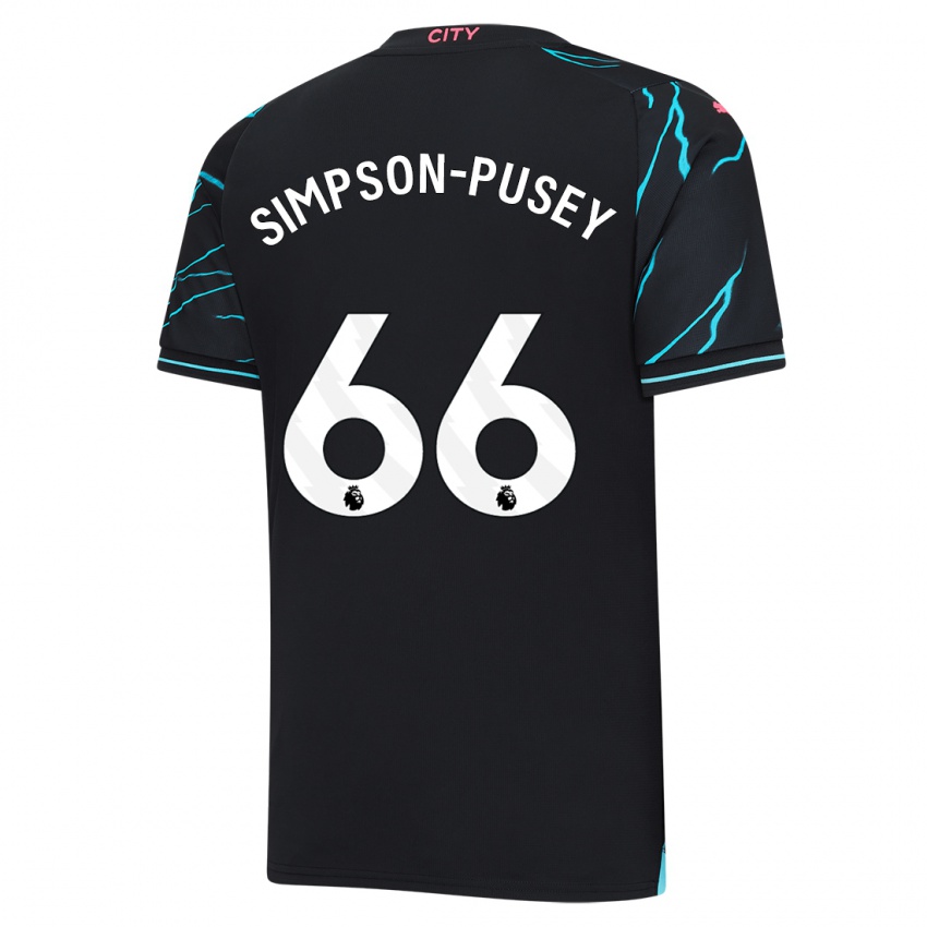 Homem Camisola Jahmai Simpson-Pusey #66 Azul Escuro Terceiro 2023/24 Camisa