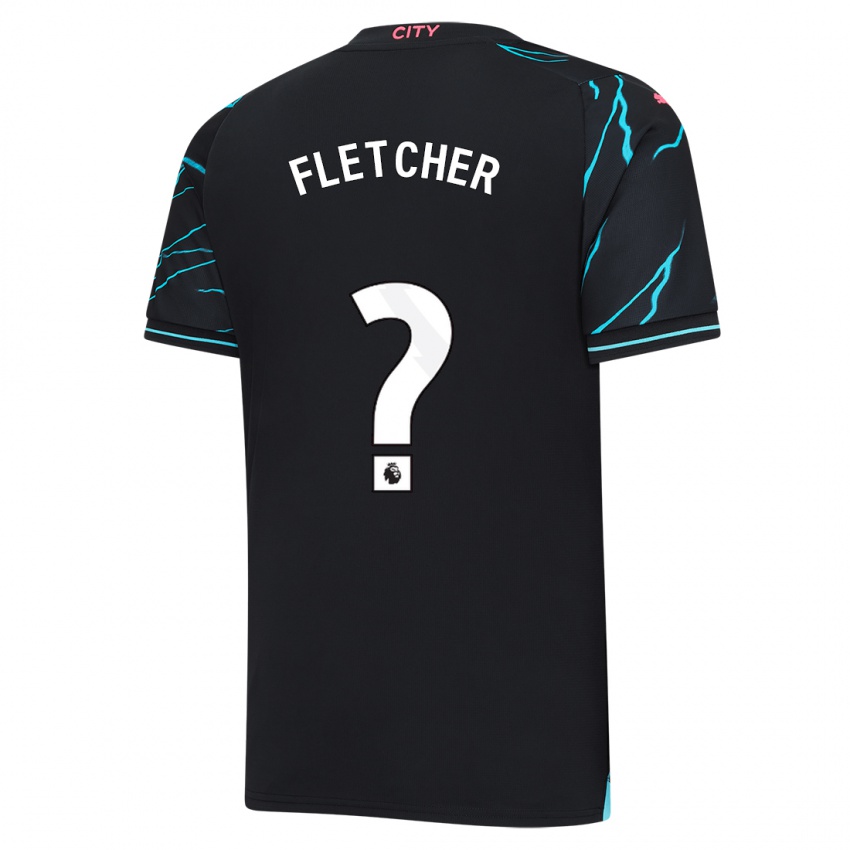Homem Camisola Luca Fletcher #0 Azul Escuro Terceiro 2023/24 Camisa