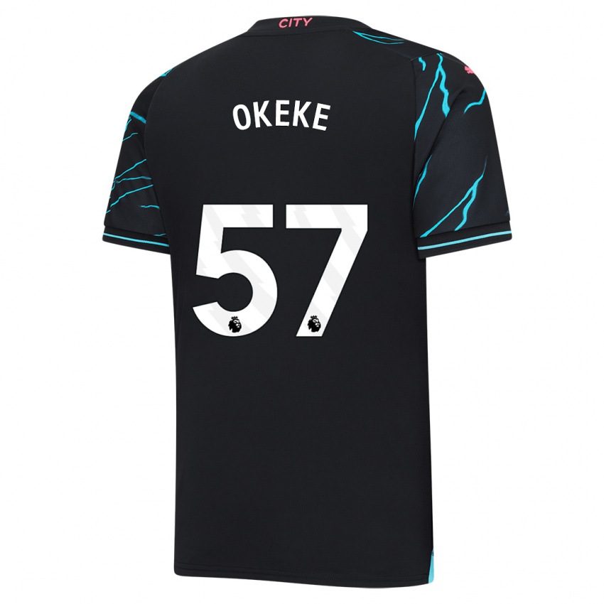 Homem Camisola Michael Okeke #57 Azul Escuro Terceiro 2023/24 Camisa