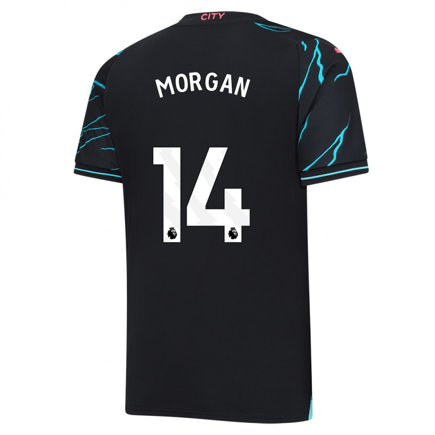 Homem Camisola Esme Morgan #14 Azul Escuro Terceiro 2023/24 Camisa