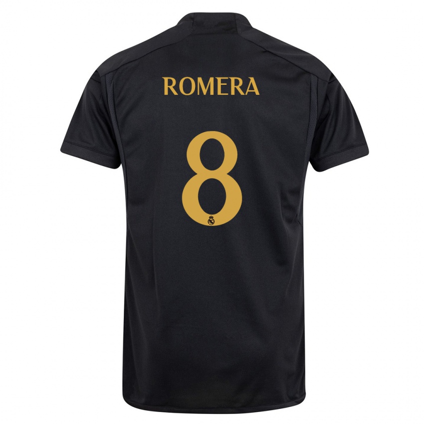 Homem Camisola Miguel Romera #8 Preto Terceiro 2023/24 Camisa