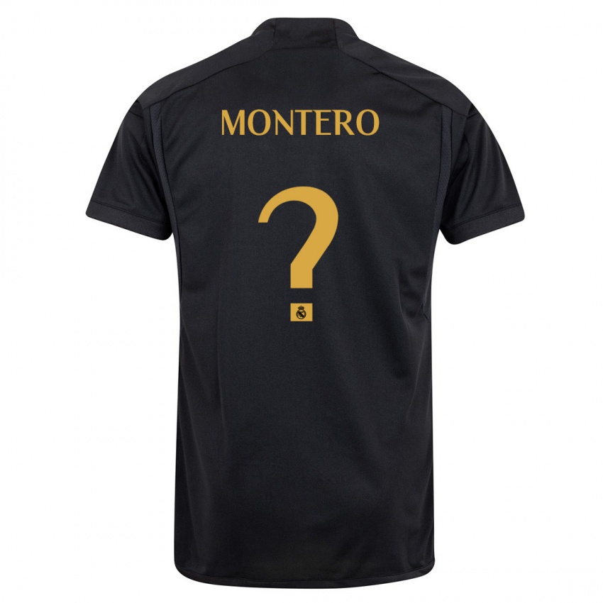 Homem Camisola Ruben Montero #0 Preto Terceiro 2023/24 Camisa