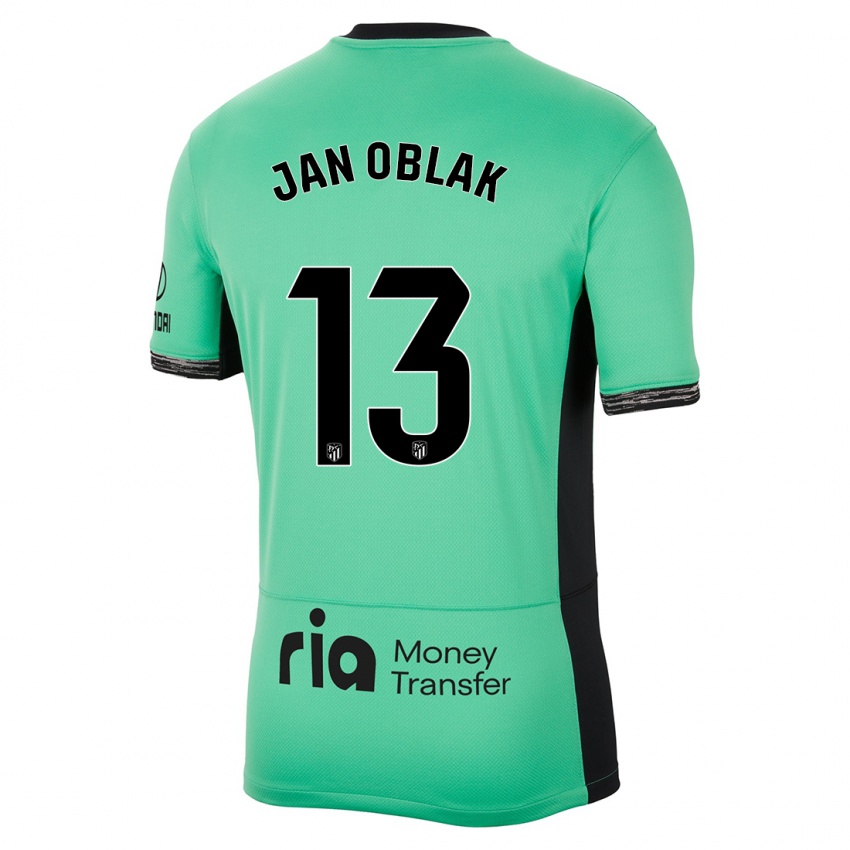 Homem Camisola Jan Oblak #13 Primavera Verde Terceiro 2023/24 Camisa