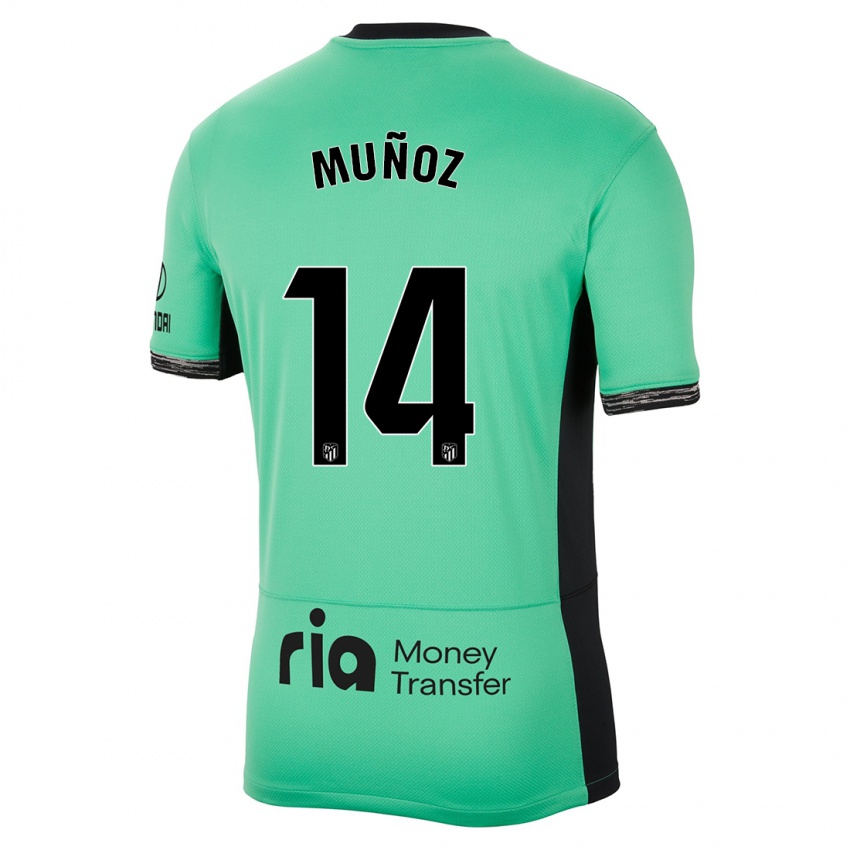 Homem Camisola David Muñoz #14 Primavera Verde Terceiro 2023/24 Camisa