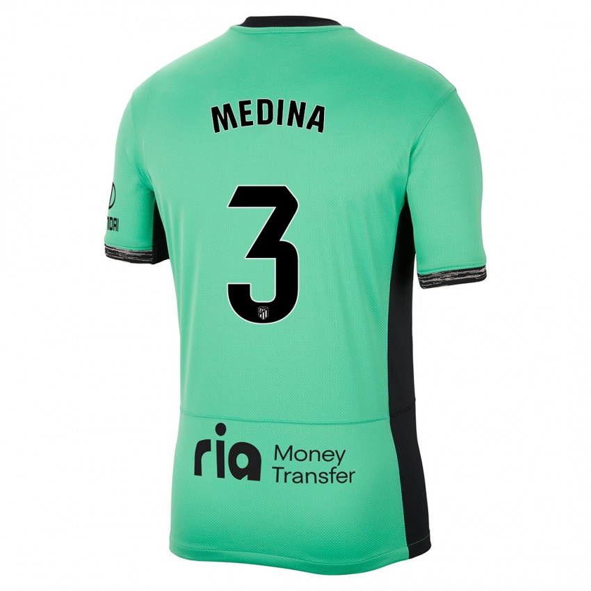 Homem Camisola Andrea Medina #3 Primavera Verde Terceiro 2023/24 Camisa