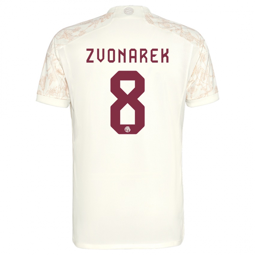 Homem Camisola Lovro Zvonarek #8 Off White Terceiro 2023/24 Camisa