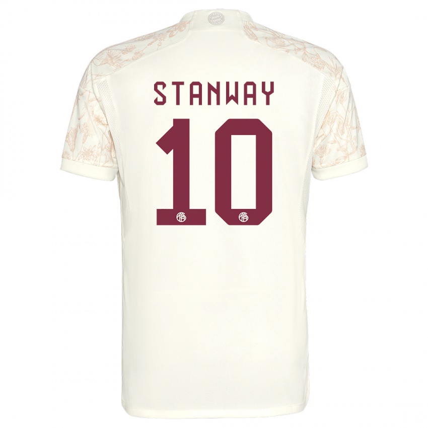 Homem Camisola Georgia Stanway #10 Off White Terceiro 2023/24 Camisa