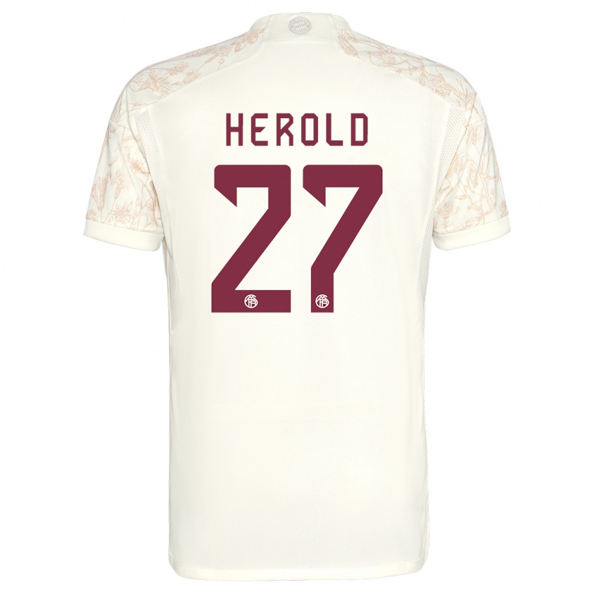 Homem Camisola David Herold #27 Off White Terceiro 2023/24 Camisa