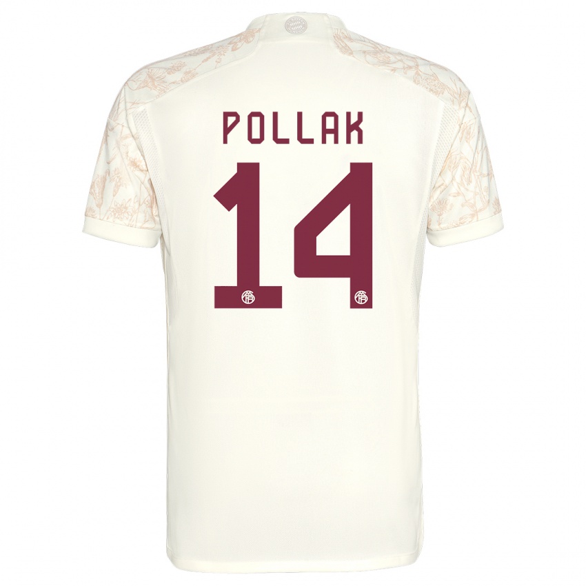 Homem Camisola Florian Pollak #14 Off White Terceiro 2023/24 Camisa
