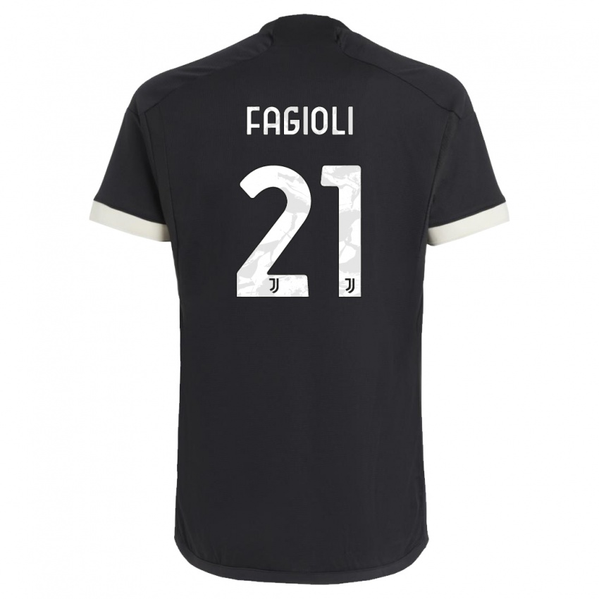 Homem Camisola Nicolo Fagioli #21 Preto Terceiro 2023/24 Camisa