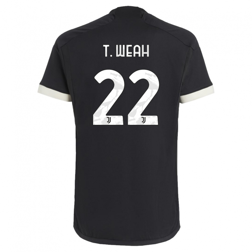 Homem Camisola Timothy Weah #22 Preto Terceiro 2023/24 Camisa