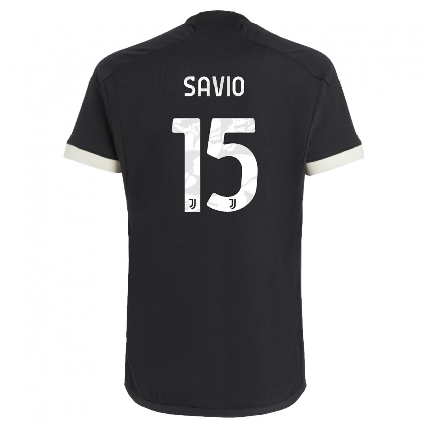 Homem Camisola Federico Savio #15 Preto Terceiro 2023/24 Camisa