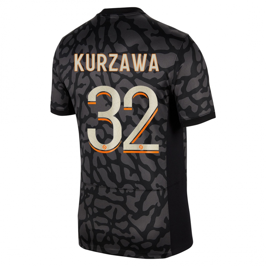 Homem Camisola Layvin Kurzawa #32 Preto Terceiro 2023/24 Camisa