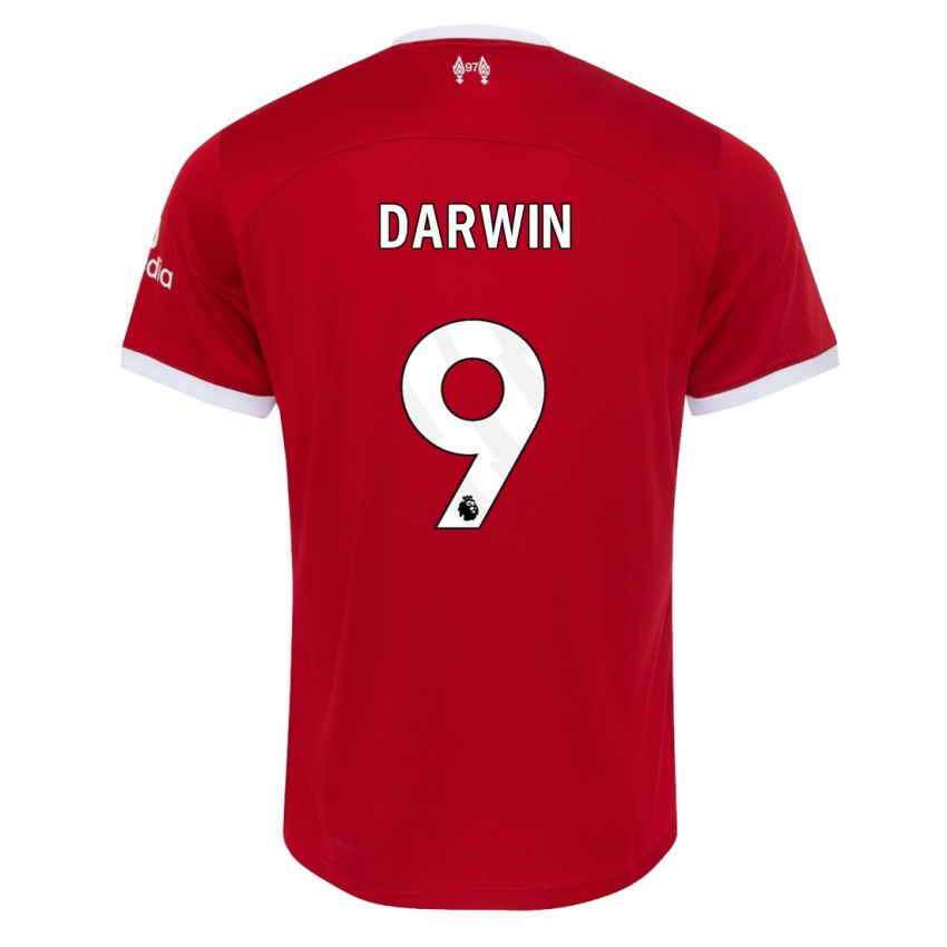 Mulher Camisola Darwin Nunez #9 Vermelho Principal 2023/24 Camisa