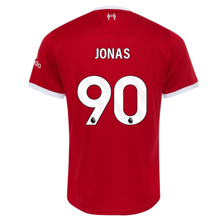 Mulher Camisola Lee Jonas #90 Vermelho Principal 2023/24 Camisa