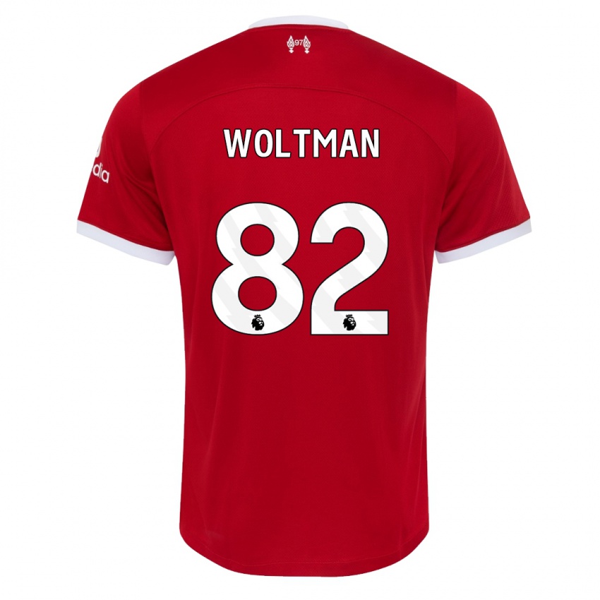 Mulher Camisola Max Woltman #82 Vermelho Principal 2023/24 Camisa