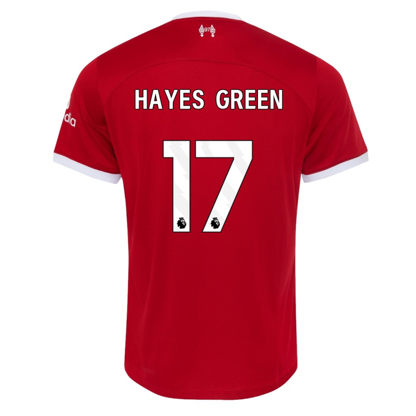 Mulher Camisola Charlie Hayes-Green #17 Vermelho Principal 2023/24 Camisa