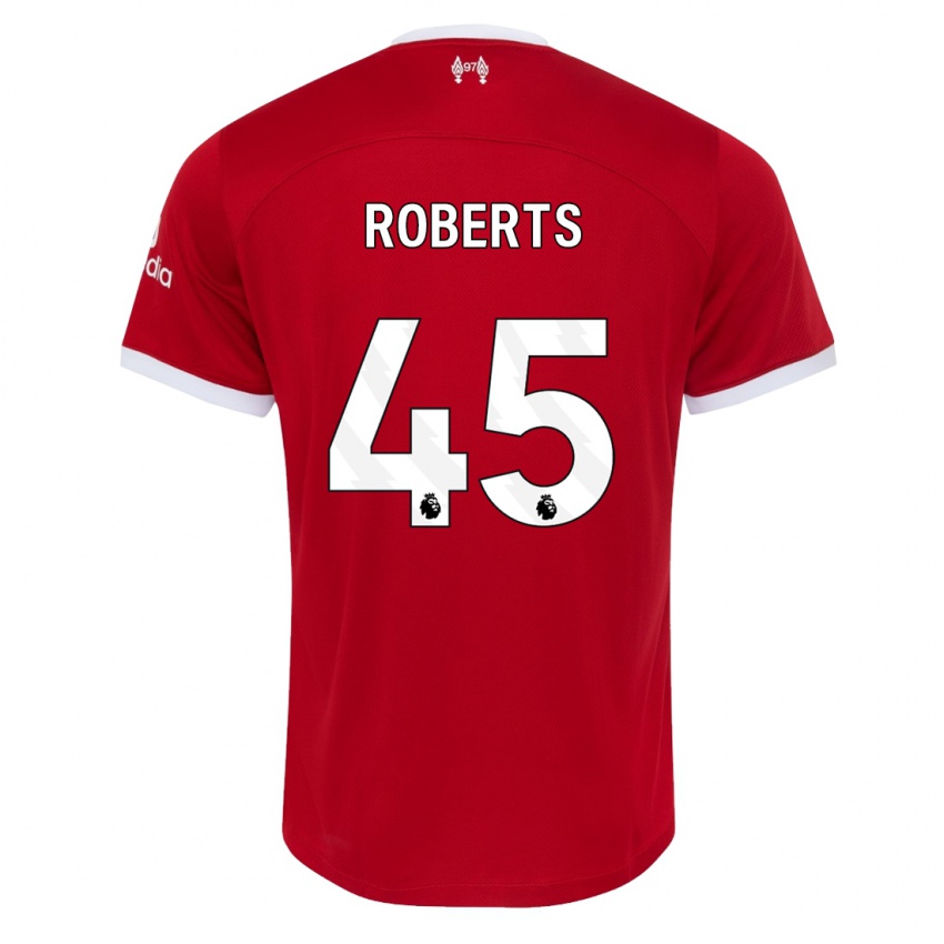 Mulher Camisola Iwan Roberts #45 Vermelho Principal 2023/24 Camisa