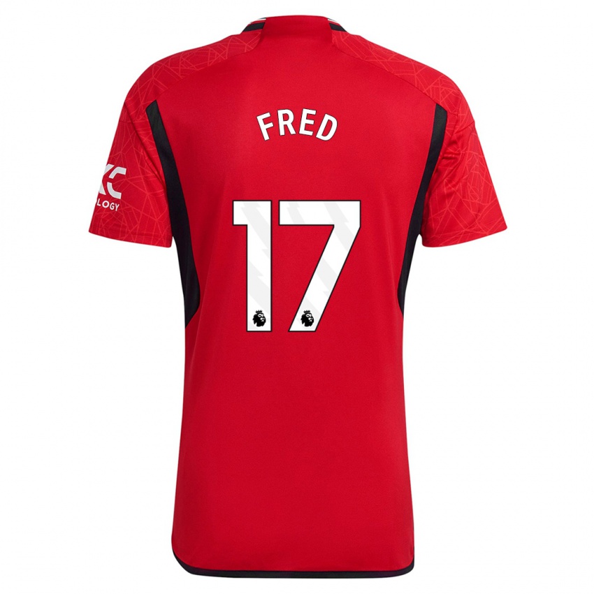 Mulher Camisola Fred #17 Vermelho Principal 2023/24 Camisa