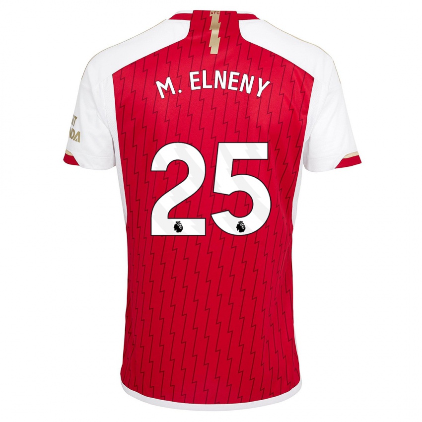 Mulher Camisola Mohamed Elneny #25 Vermelho Principal 2023/24 Camisa
