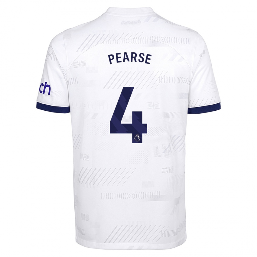 Mulher Camisola Gracie Pearse #4 Branco Principal 2023/24 Camisa