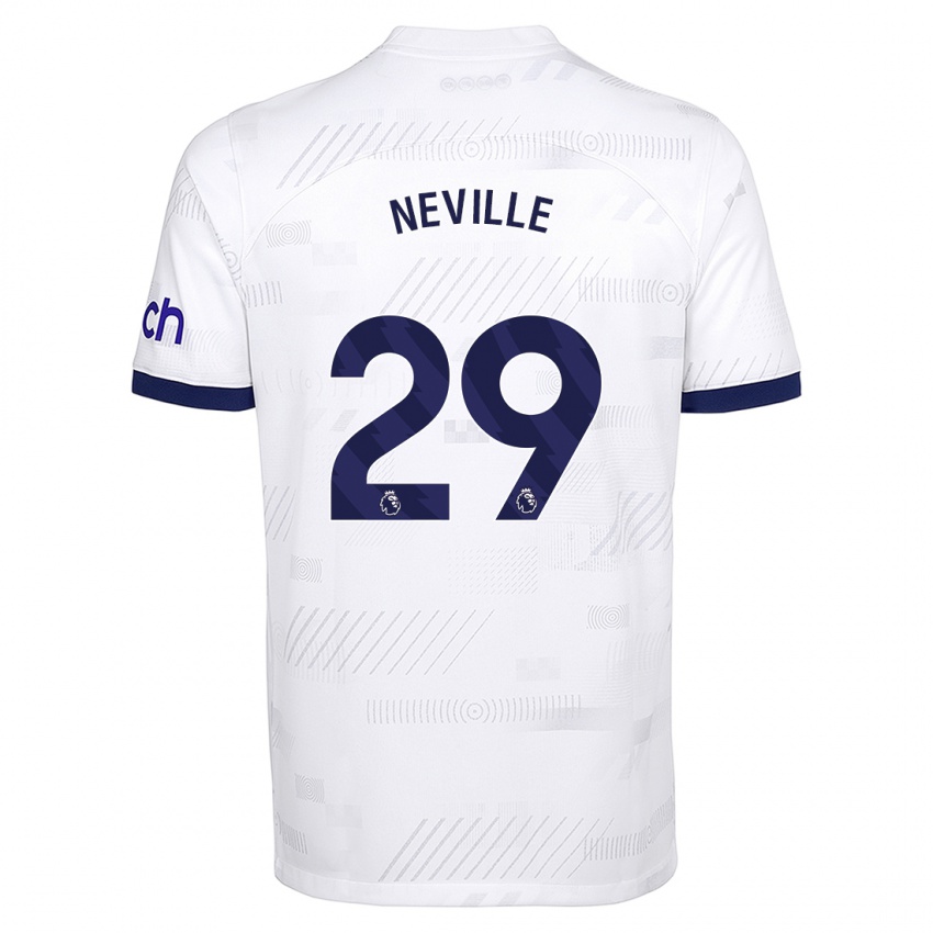 Mulher Camisola Ashleigh Neville #29 Branco Principal 2023/24 Camisa