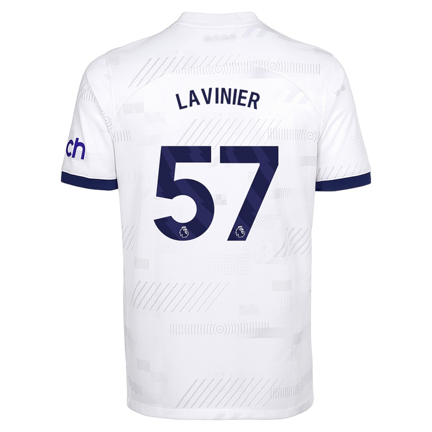 Mulher Camisola Marcel Lavinier #57 Branco Principal 2023/24 Camisa